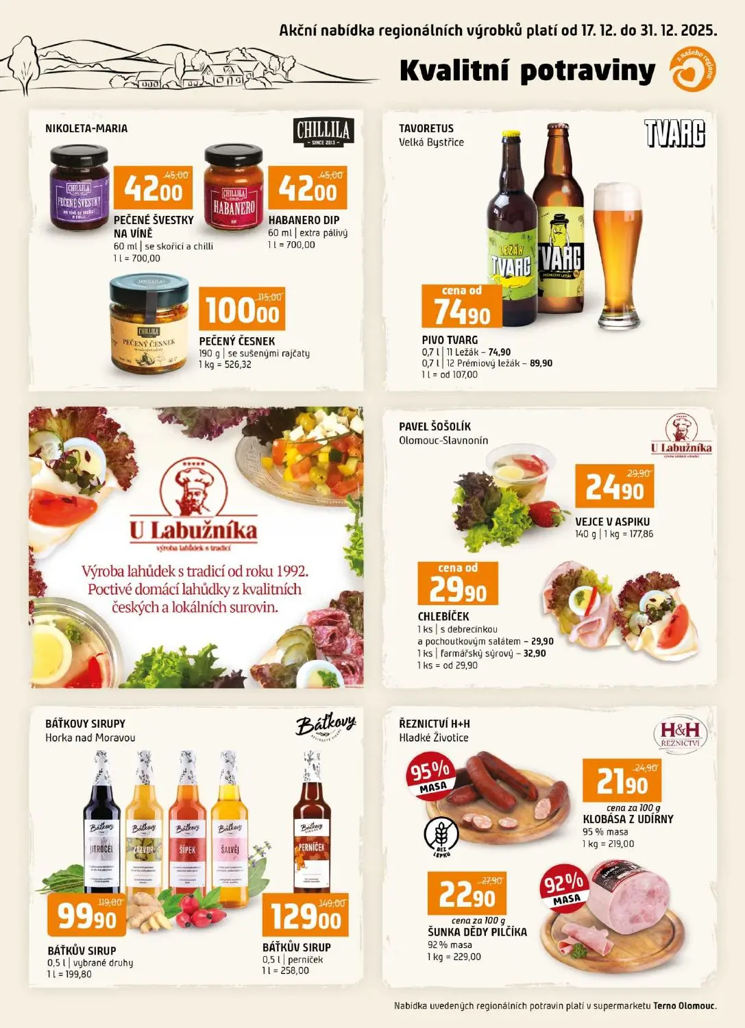 Kvalitní potraviny z našeho regionu