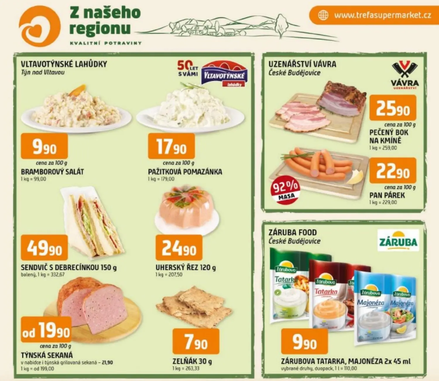 Z našeho regionu kvalitní potraviny