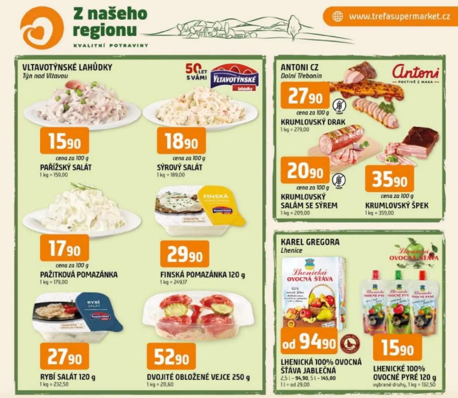 Kvalitní potraviny z našeho regionu