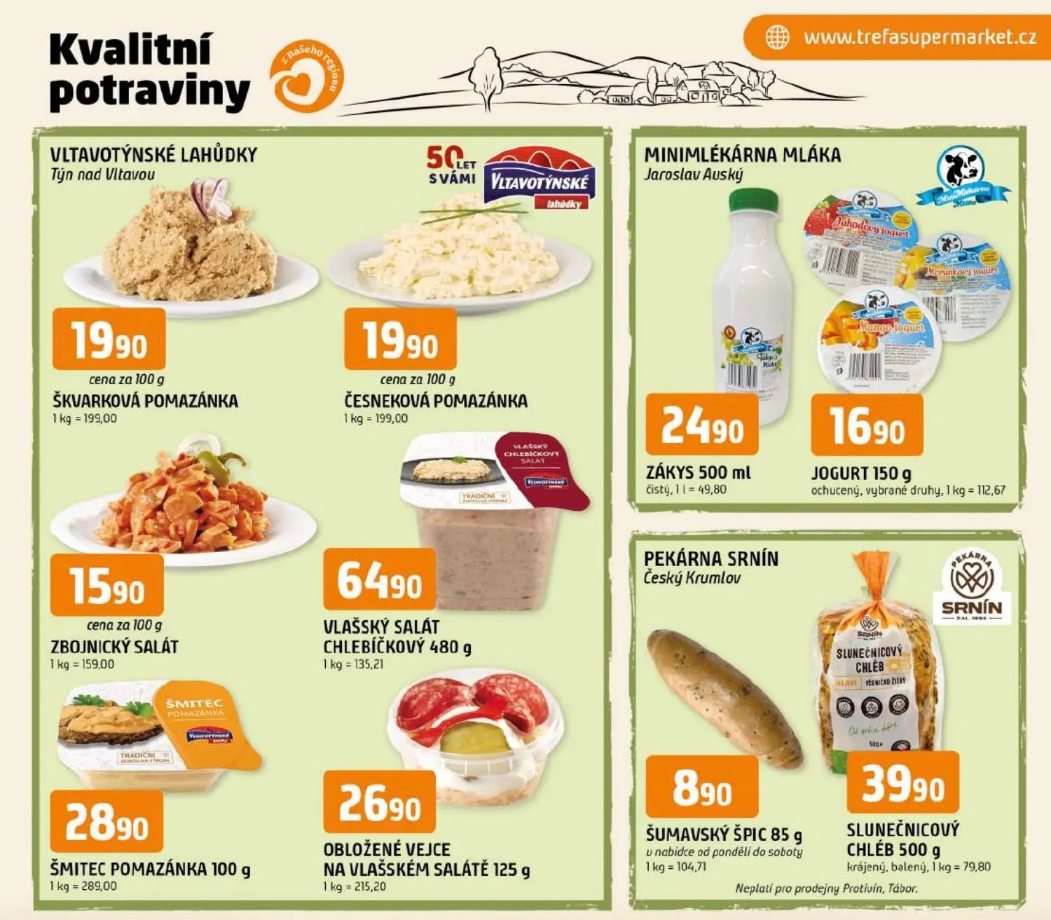Kvalitní potraviny z našeho regionu