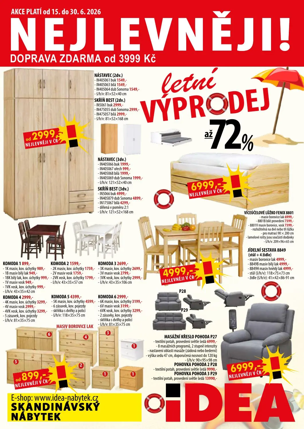 Letni wyprodej až -72%