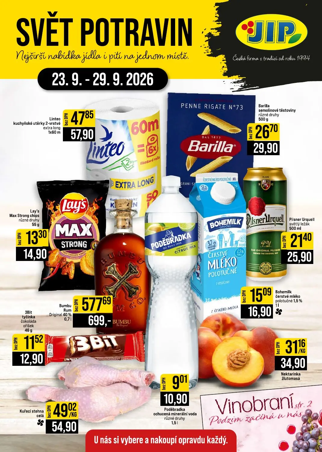 Leták Svět potravin (Brno, Jilemnice, Karlove Vary, Olomouc, Ostrava, Pardubice, Polička,Praha, Zlín)