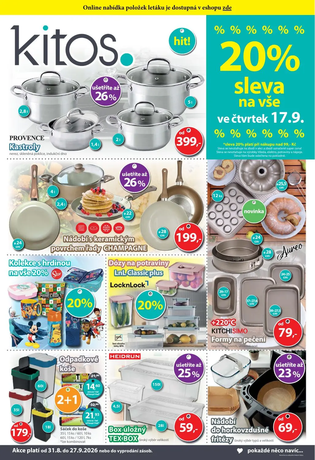 20% ve čtvrtek 17.9