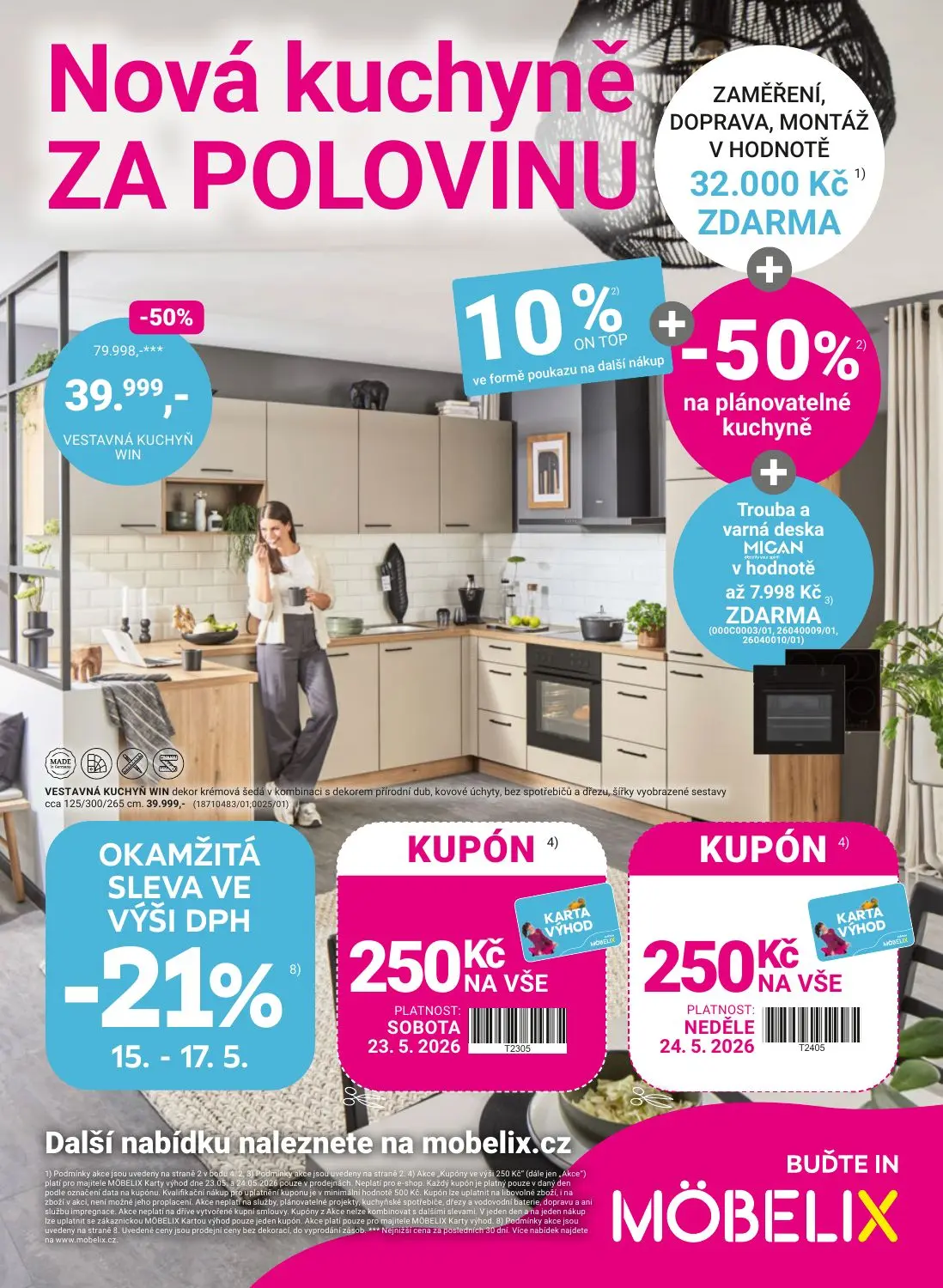 Nová kuchyně ZA POLOVINU