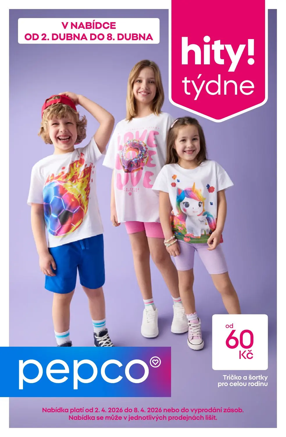 Leták: Trička a šortky