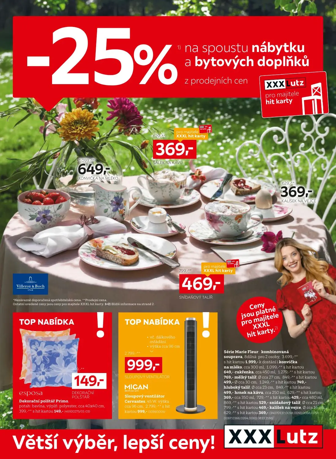 -25% z prodejnich cen na spoustu nábytku a bytových doplňků