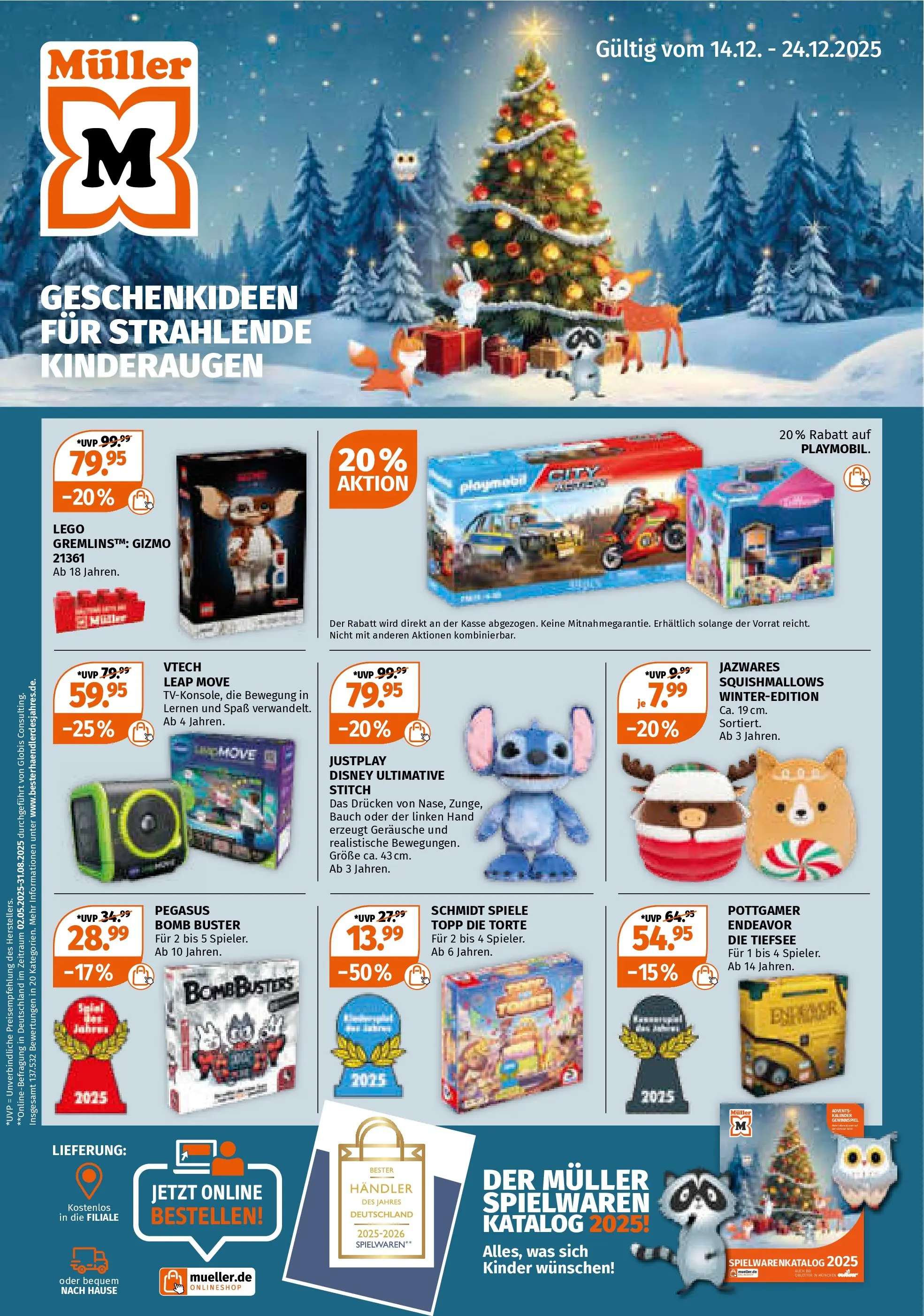 Müller: Geschenkideen für strahlende Kinderaugen