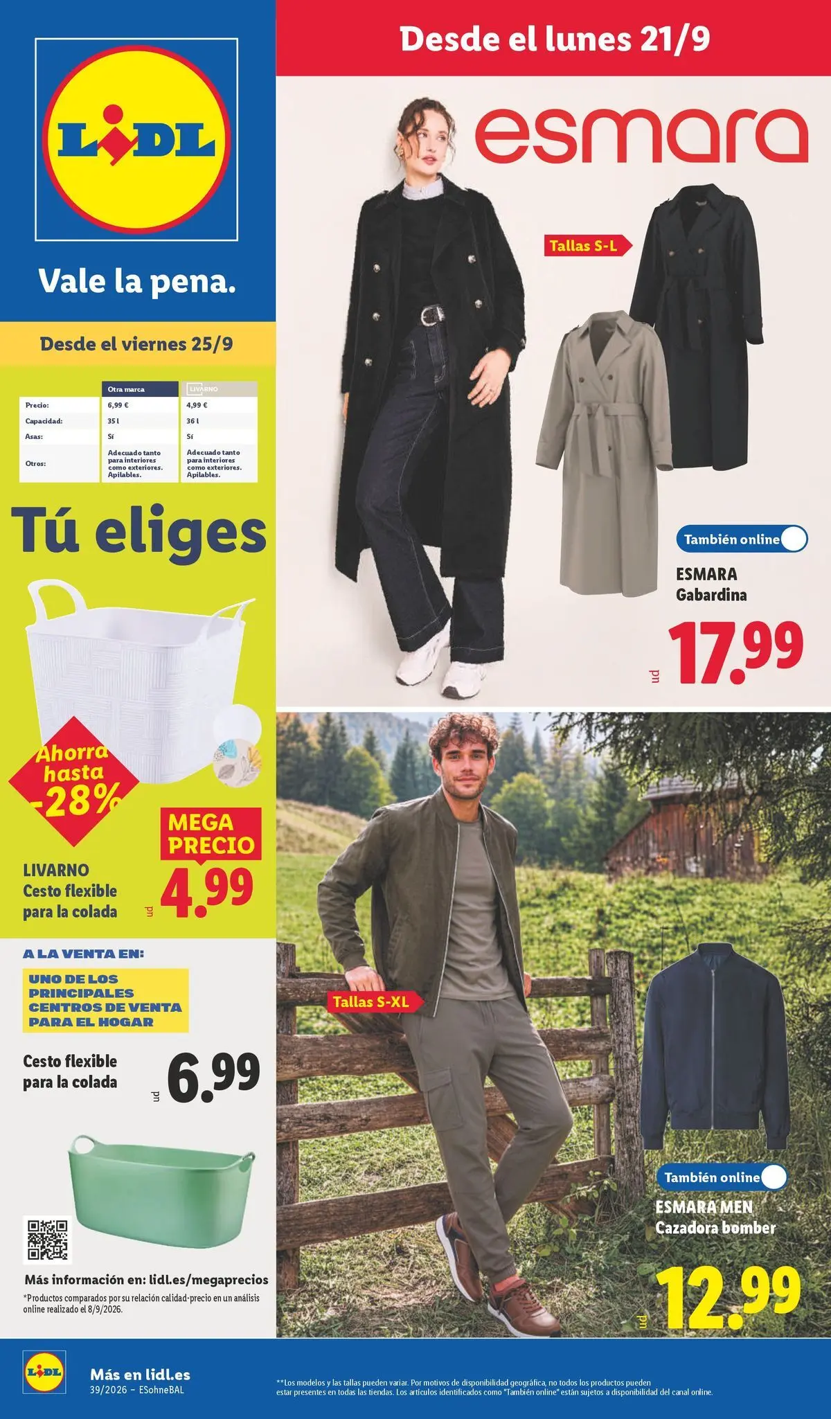 ¡Bazar Lidl!- Ofertas válidas del 21/09 al 27/09