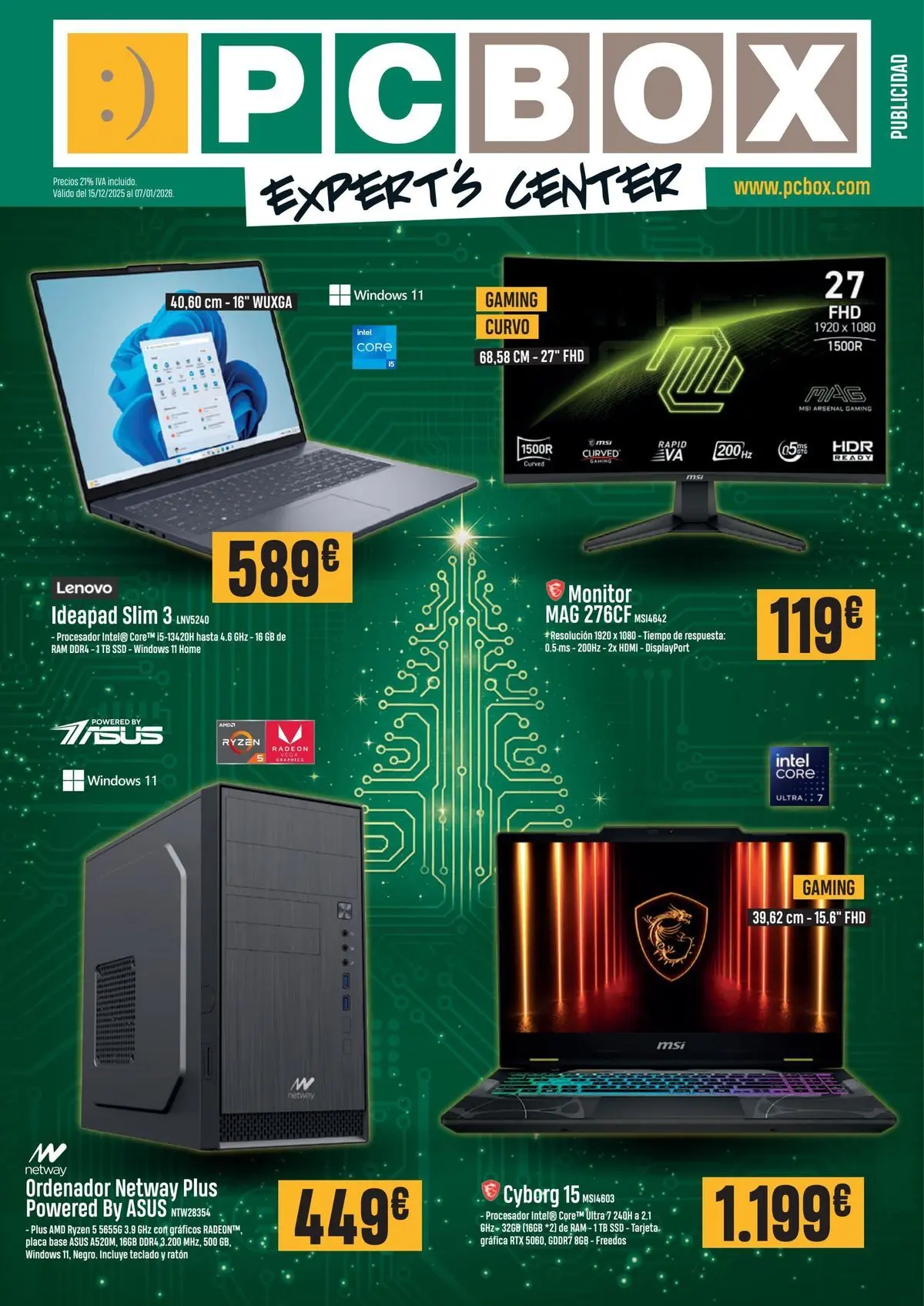 Válido del 15/12/2025 al 07/01/2026