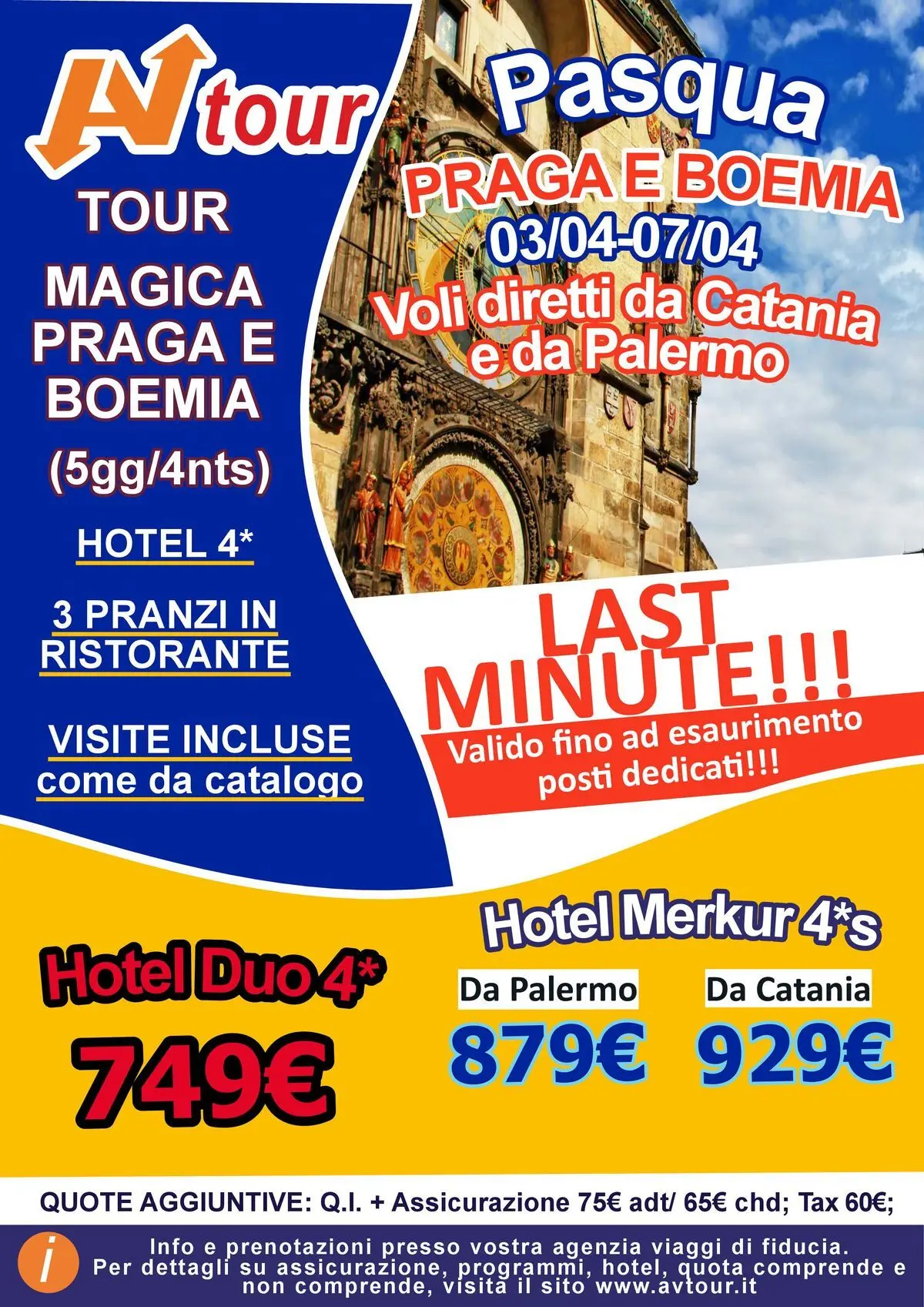 LAST MINUTE TOUR MAGICA PRAGA DA CATANIA E DA PALERMO