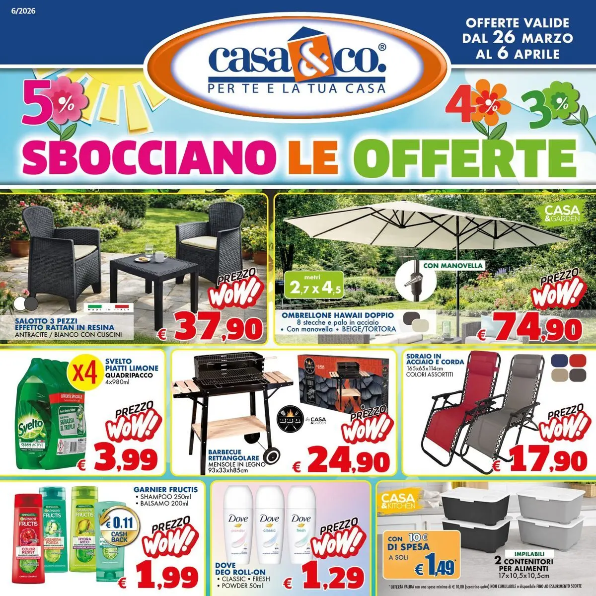 Sbocciano le offerte