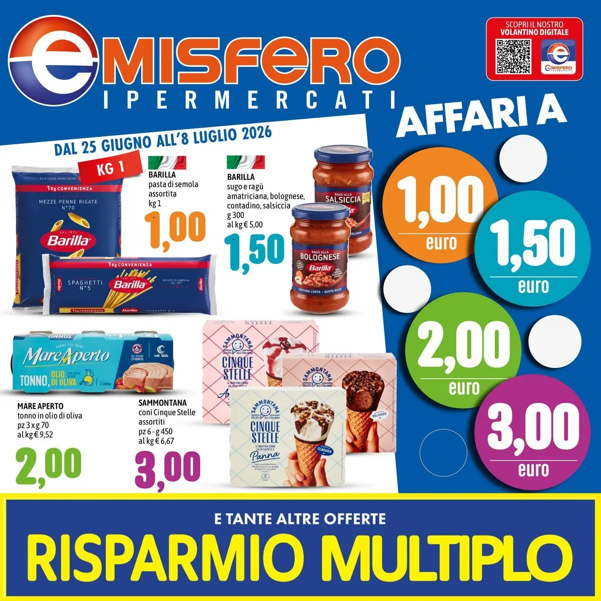 Affari a 1,00 1,50 2,00 3,00 euro