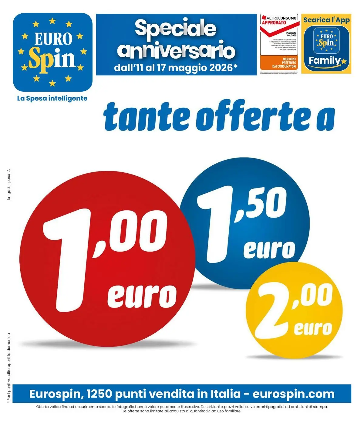 Tante offerte a 1.00 1.50 2.00 euro