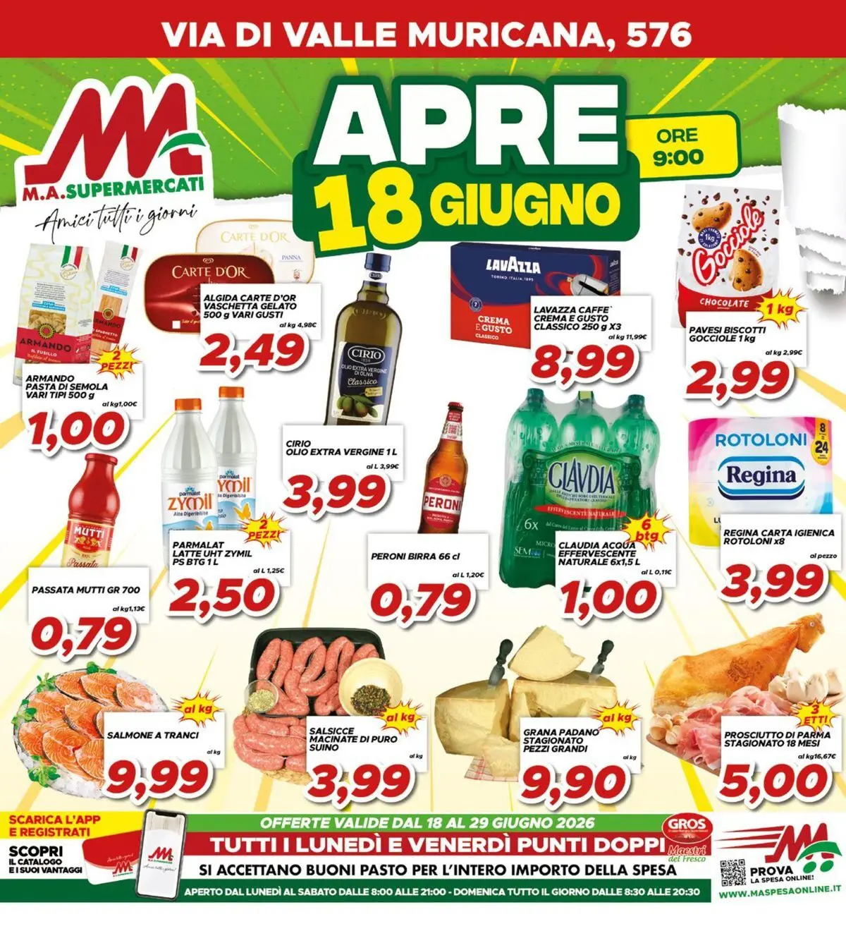 Apre 18 giugno