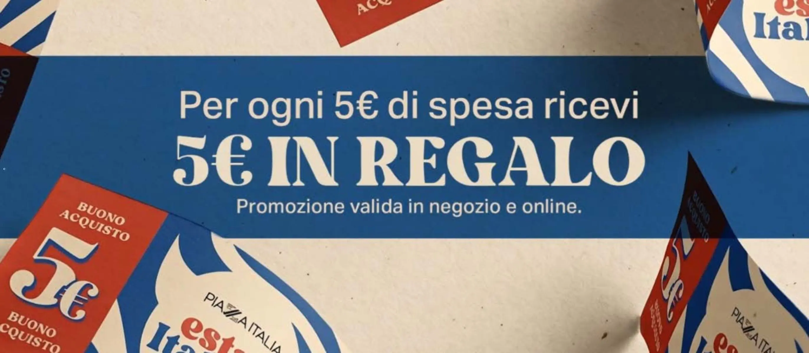 Per ogni 5 euro di spesa ricevi