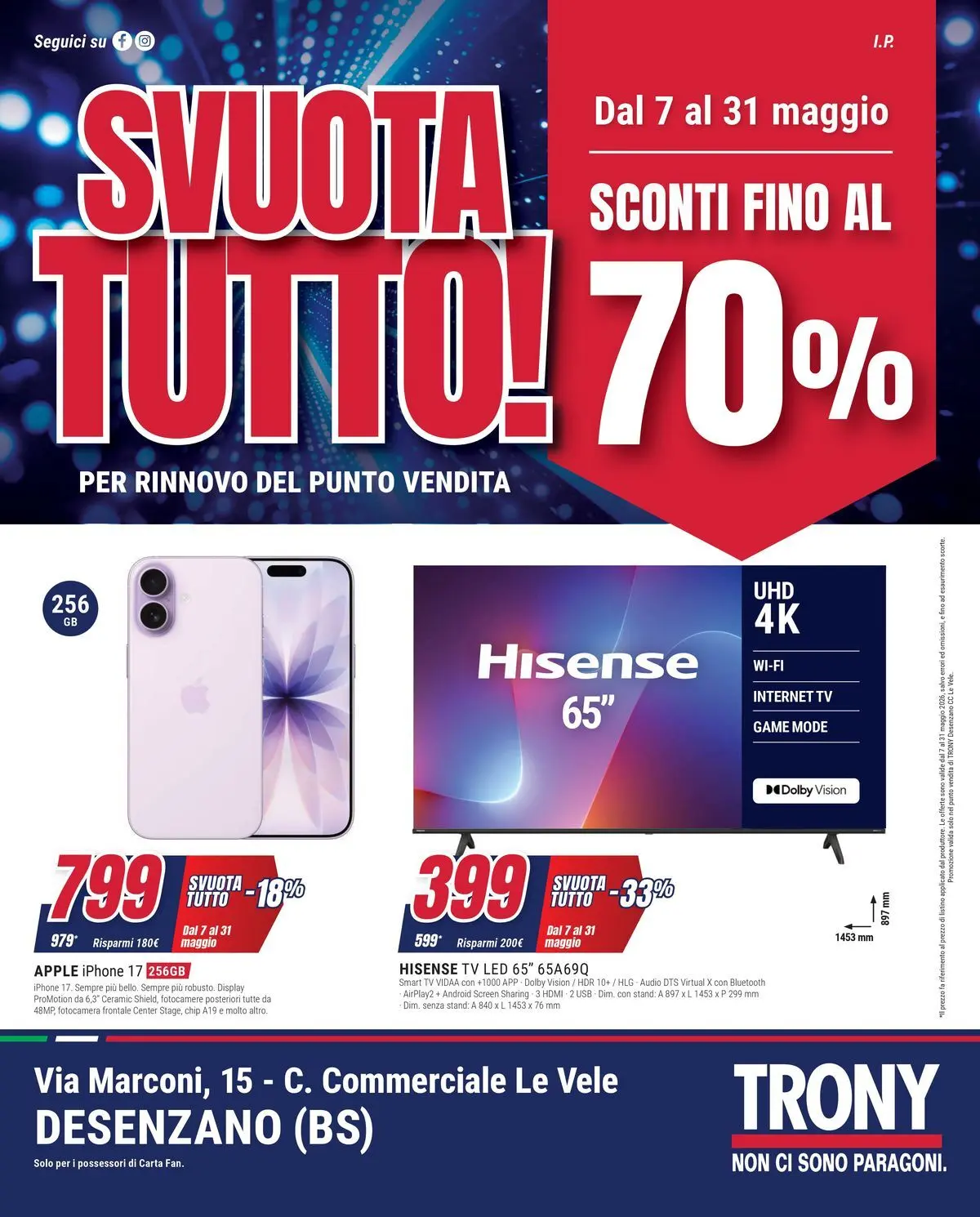 SVUOTA TUTTO da Trony Desenzano del Garda!