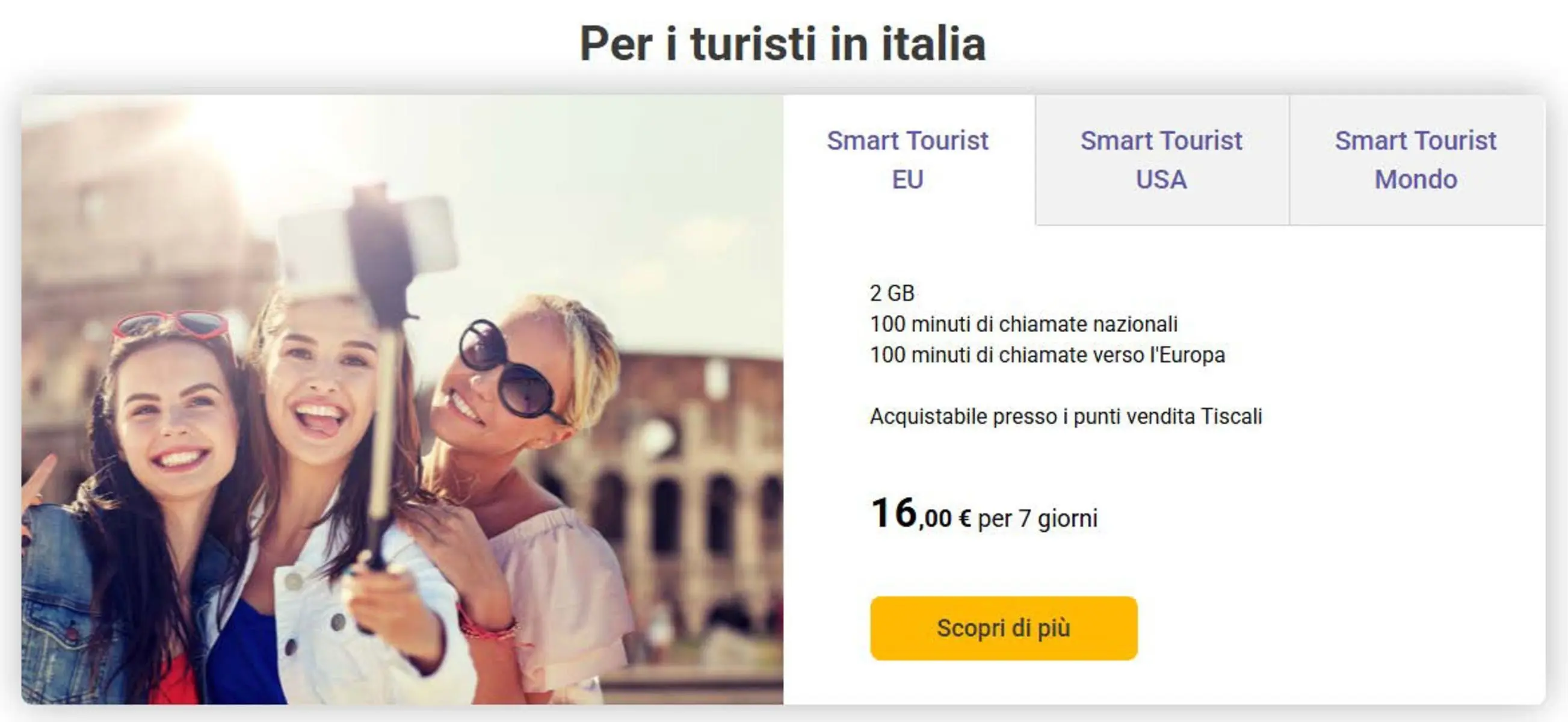 Per i turisti in italia