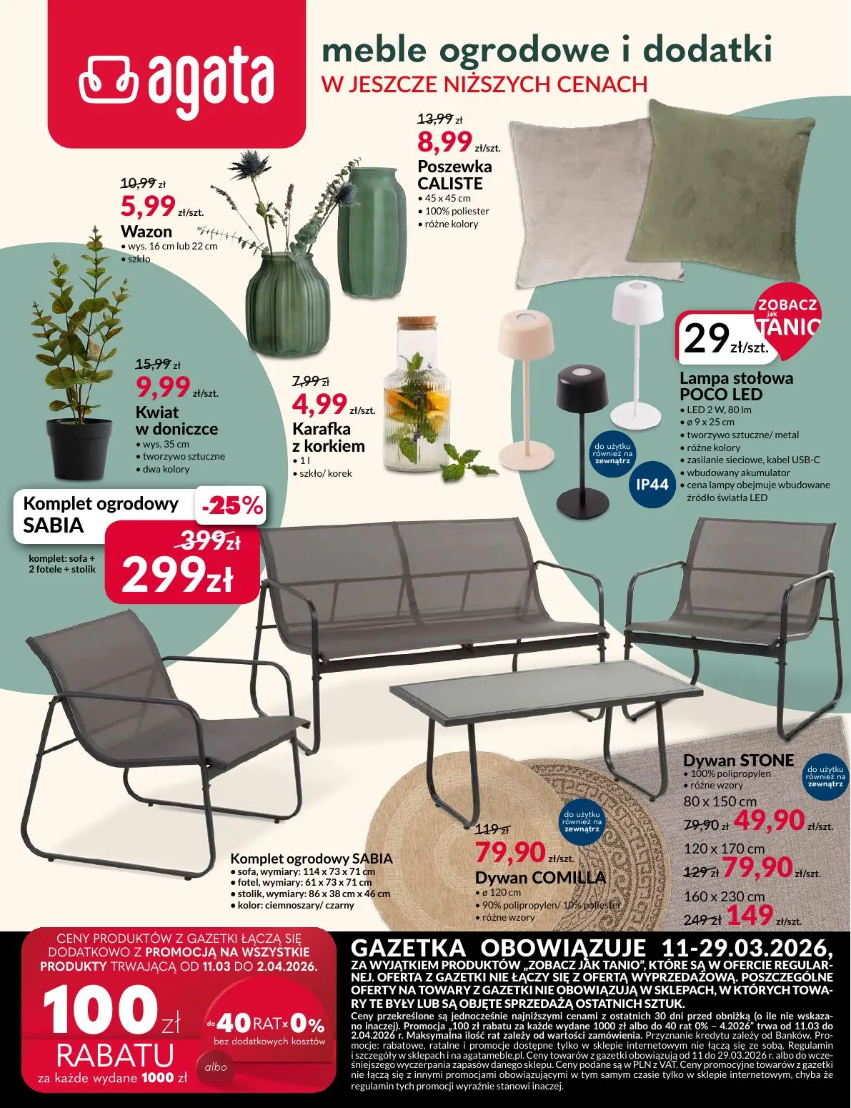 Meble ogrodowe i dodatki