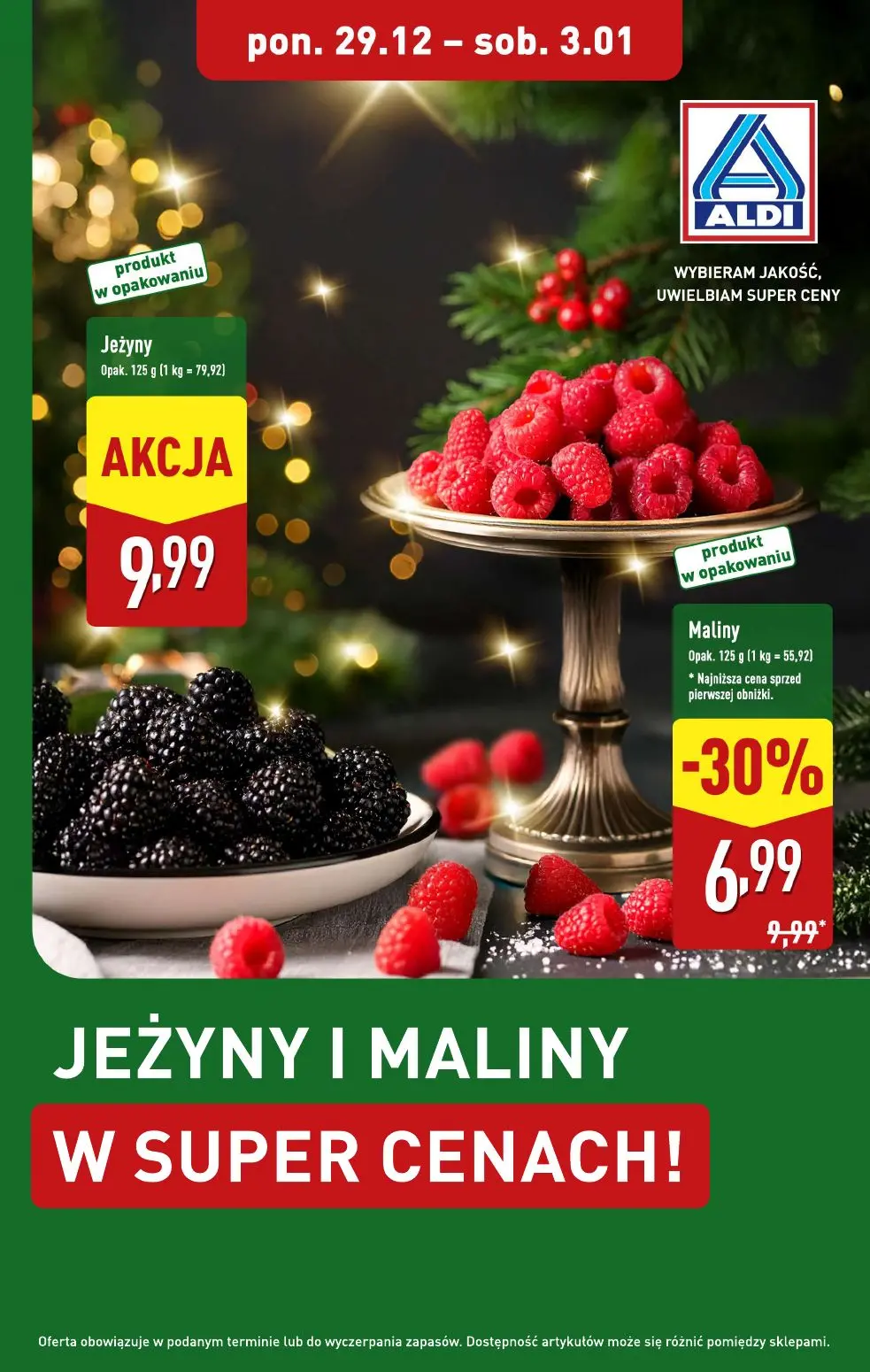 Farmer Aldik poleca jeżyny i maliny 