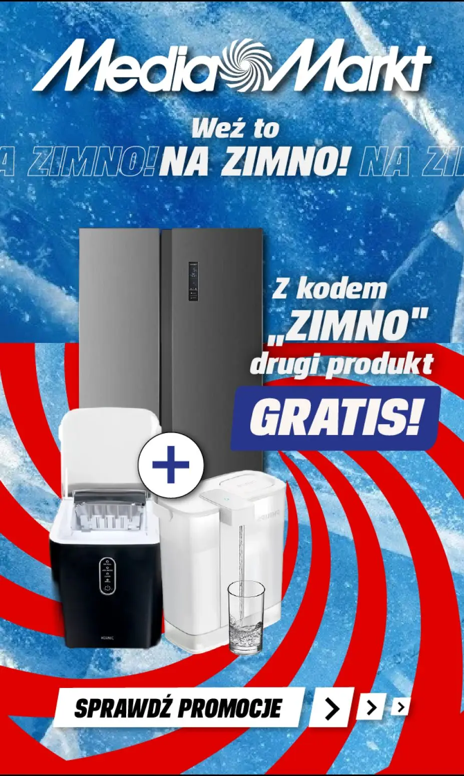 Wybrane chłodziarki z kostkarką lub dzbankiem filtrującym gratis!
