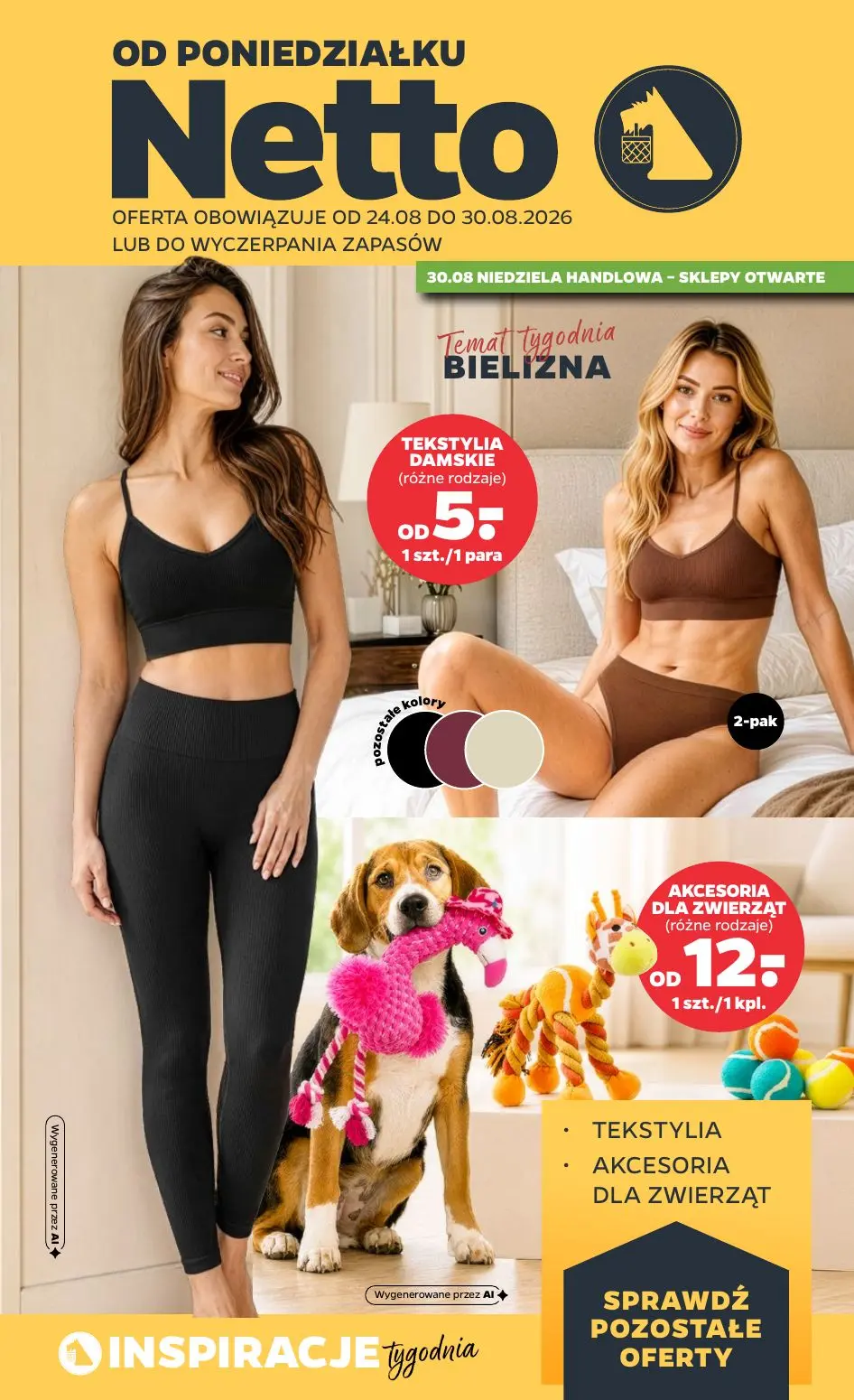 Bielizna, akcesoria dla zwierząt